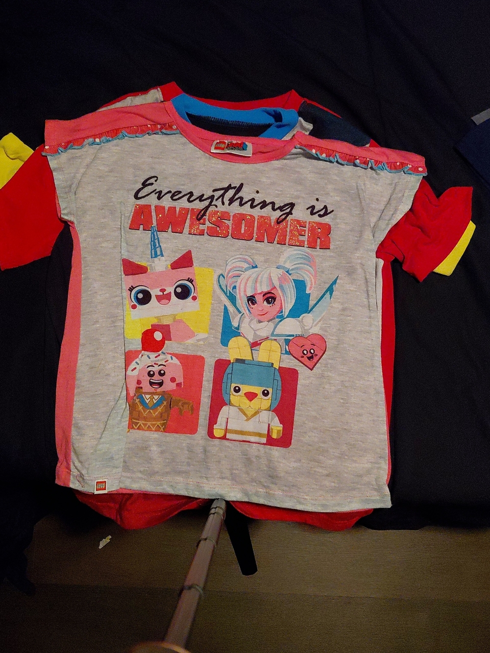 Lego Kids 'Everything is Awesomer' Graphic Tee - Pink, Red, Yellow, Blue